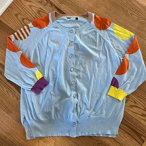 Zaket & plover- whimsical cotton cardigan sz L